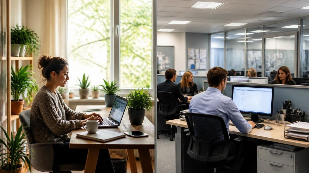 découvrez les avantages et inconvénients du télétravail et du travail au bureau pour choisir le mode de travail qui vous convient le mieux.