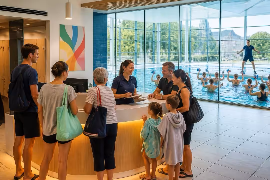 inscrivez-vous aux cours d'aquagym à la piscine de marly-le-roi et profitez d'activités aquatiques pour tous les niveaux dans un cadre convivial.