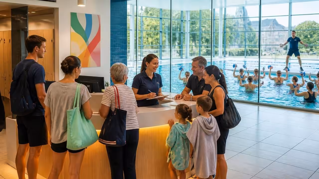 inscrivez-vous aux cours d'aquagym à la piscine de marly-le-roi et profitez d'activités aquatiques pour tous les niveaux dans un cadre convivial.